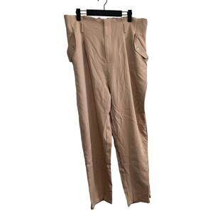 NWT Women's Straight Leg High Waisted Tie Belt Brown Pants 2XL